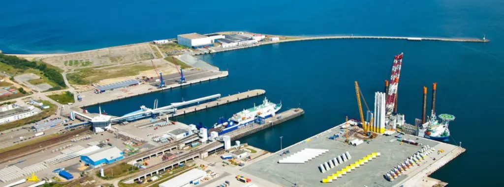 Offshore wind is under development at Mukran. Photo: Mukran Port