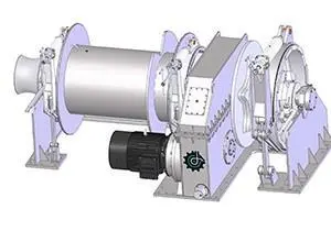 The Hoyer motor in place on the M-250 winch