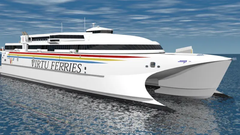 The new high-speed catamaran will apparently be the largest to go into operation in the Med