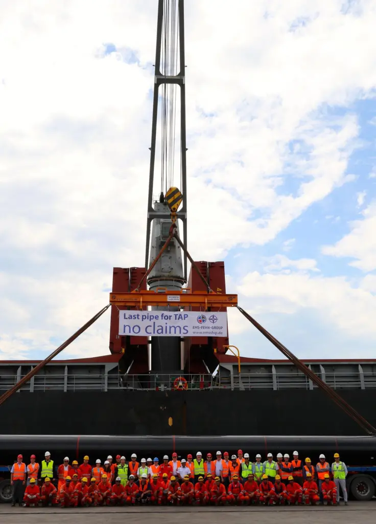 Trans Adriatic Pipeline (TAP) reaches from the Turkish-Greek border to Italy
