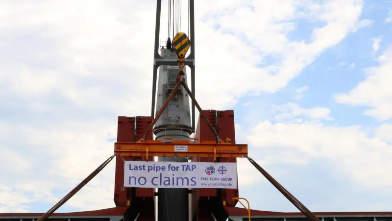 Trans Adriatic Pipeline (TAP) reaches from the Turkish-Greek border to Italy