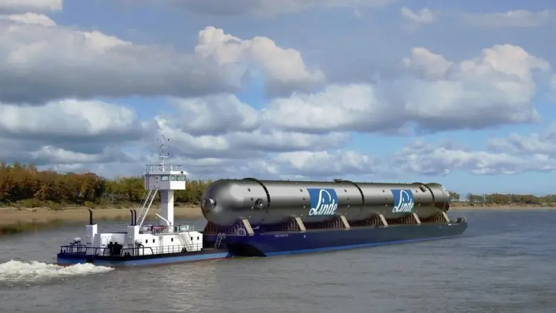 the project involves some significant heavy river transportation