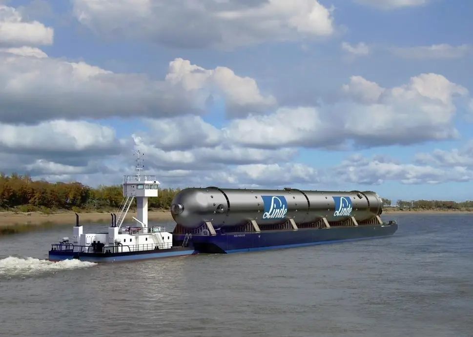 the project involves some significant heavy river transportation