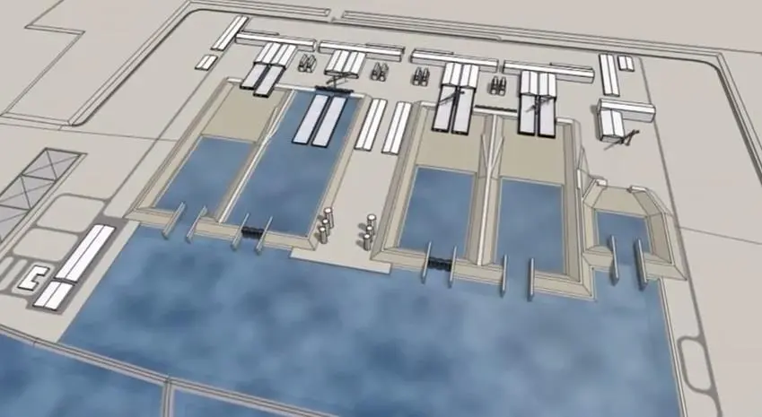 Tunnel element production site