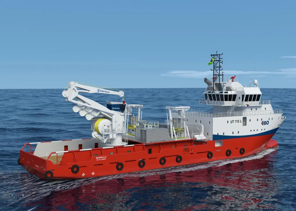 The CBO vessel will have a dual draglink, wire-and-fibre crane