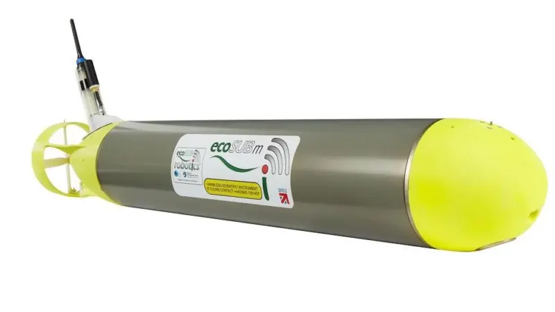 Planet Ocean’s micro-ECO AUV developed in association with the National Oceanography Centre from a concept originally provided by BP International