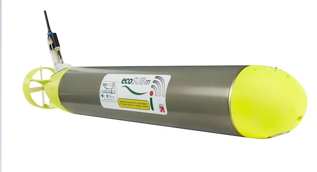 Planet Ocean’s micro-ECO AUV developed in association with the National Oceanography Centre from a concept originally provided by BP International