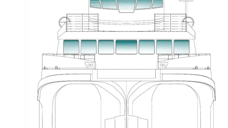 The 33metre long trimarans will be propelled by no fewer than five water jets