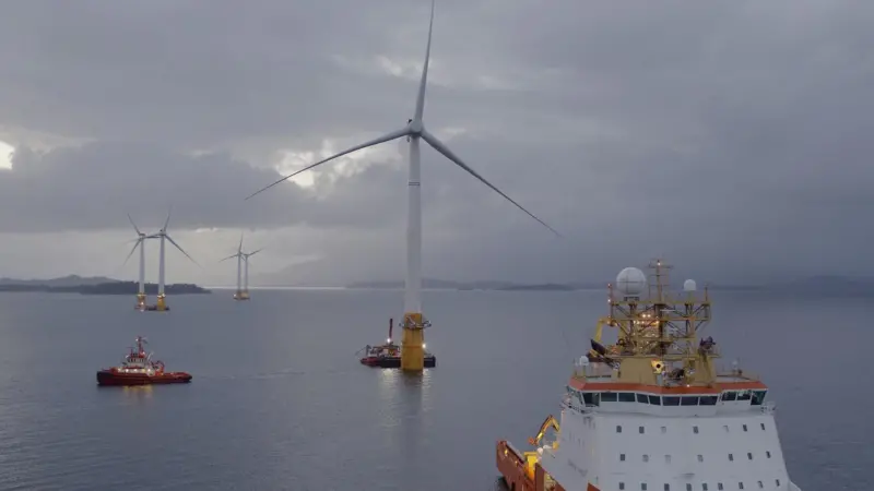 Hywind wind farm turbine transfer