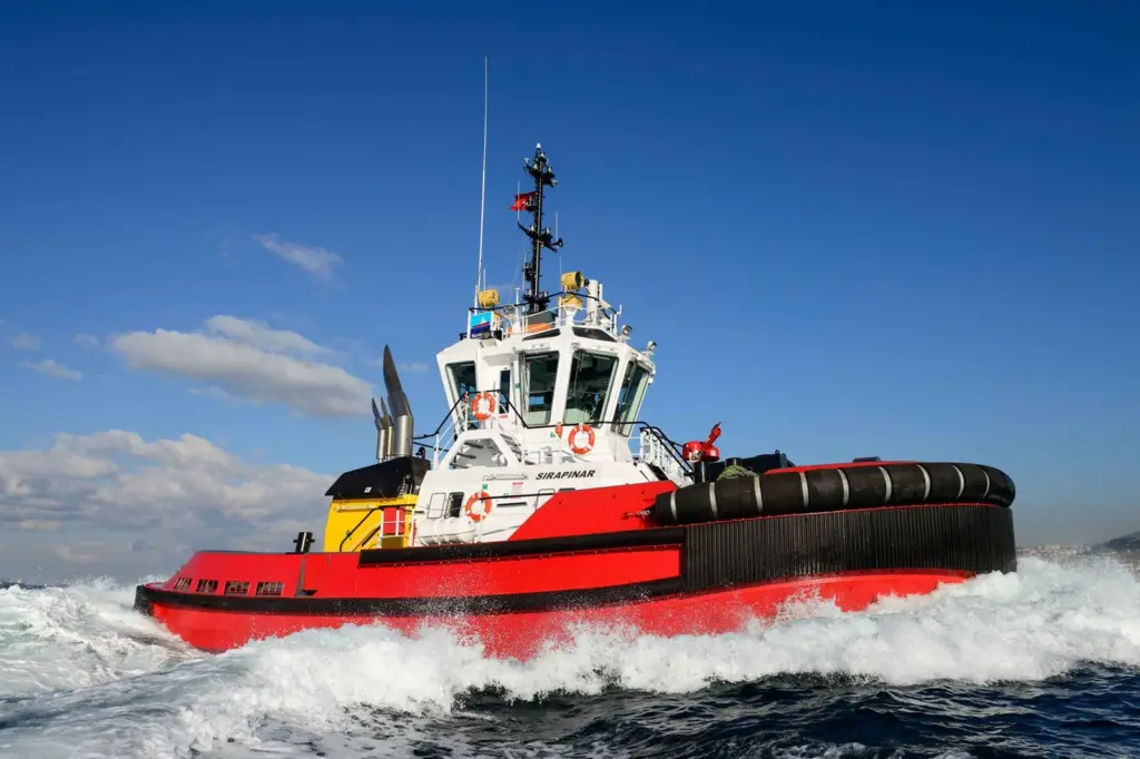 Compact tugs packing more power into smaller hulls are one modern trend (Sanmar)