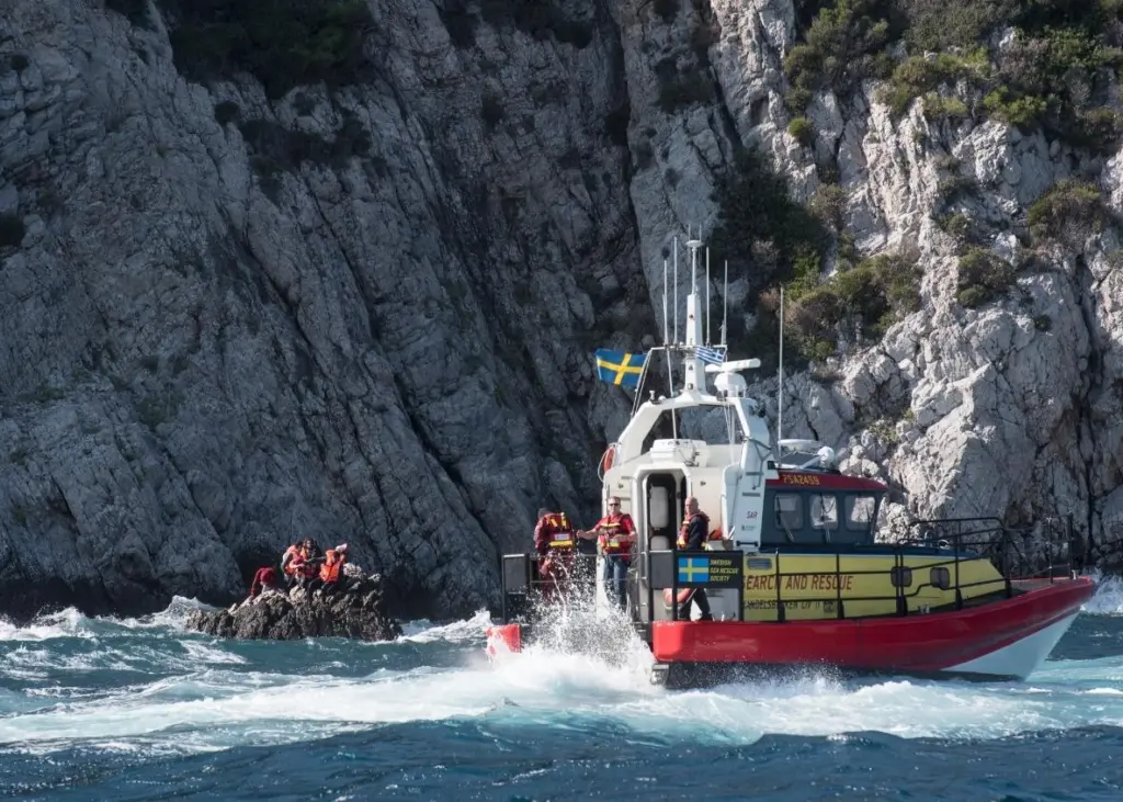 The Swedish Sea Rescue Society conducts a rescue execise