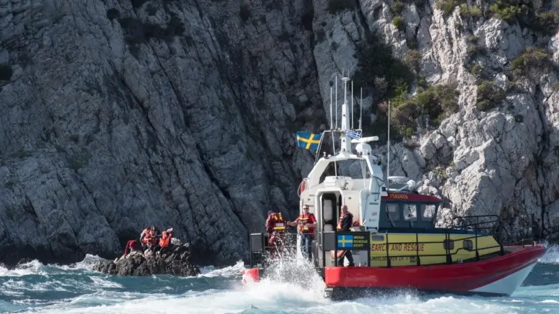 The Swedish Sea Rescue Society conducts a rescue execise