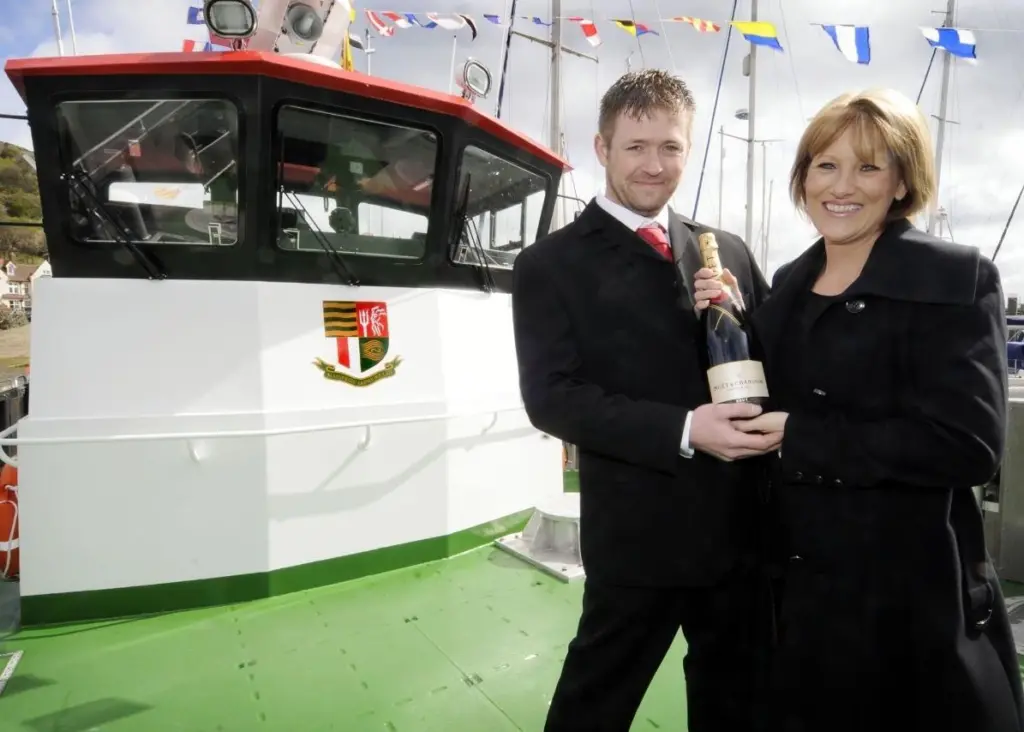 Bob and Sharon Mainprize celebrate another vessel launch