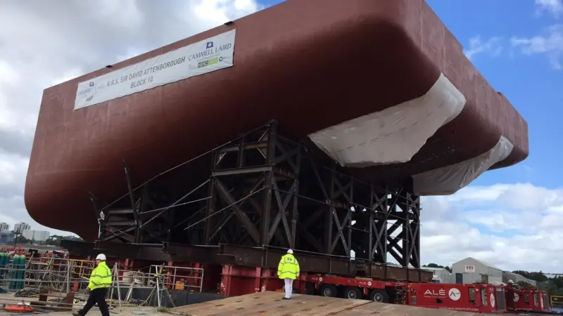 A&P Tyne invested more than 175,000 man hours in the fabrication of the 899-tonne steel stern Block 10