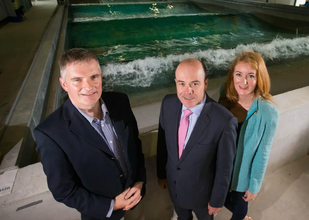 Dr Jimmy Murphy, general manager of Lir, with Irish Climate Action Minister Denis Naughten and Georgina Foley, commercial manager, Lir