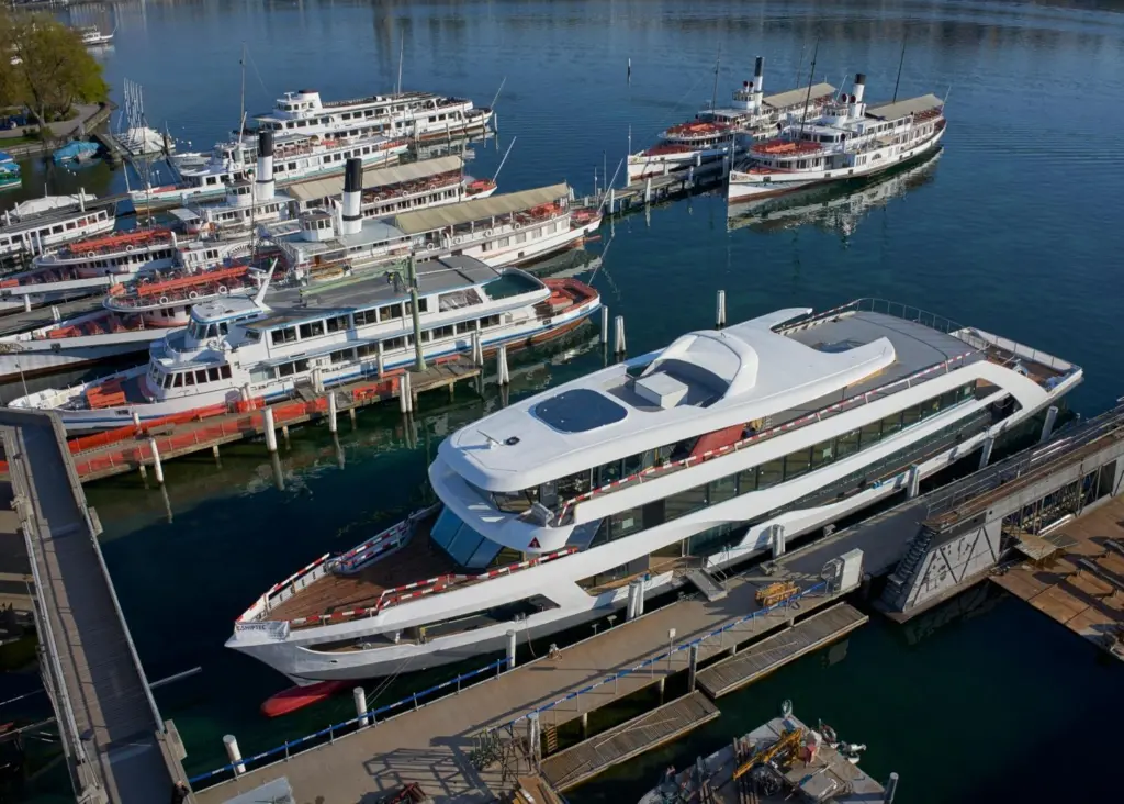 MS Diamant (foreground) joins biggest Swiss lake fleet