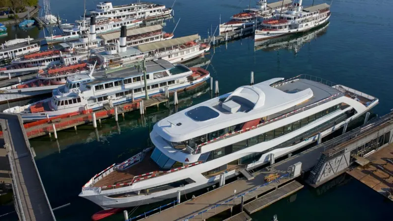 MS Diamant (foreground) joins biggest Swiss lake fleet