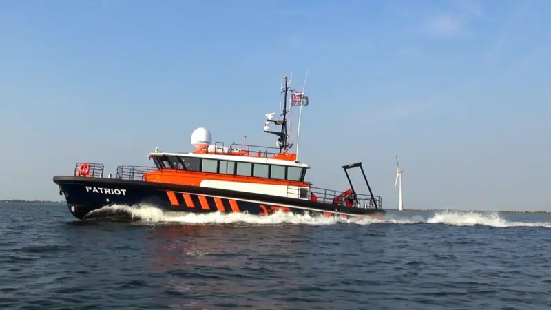 After sea trials, 'Patriot' will perform hydrographic survey and crew tender activities for Tideway on the Rentel offshore windfarm