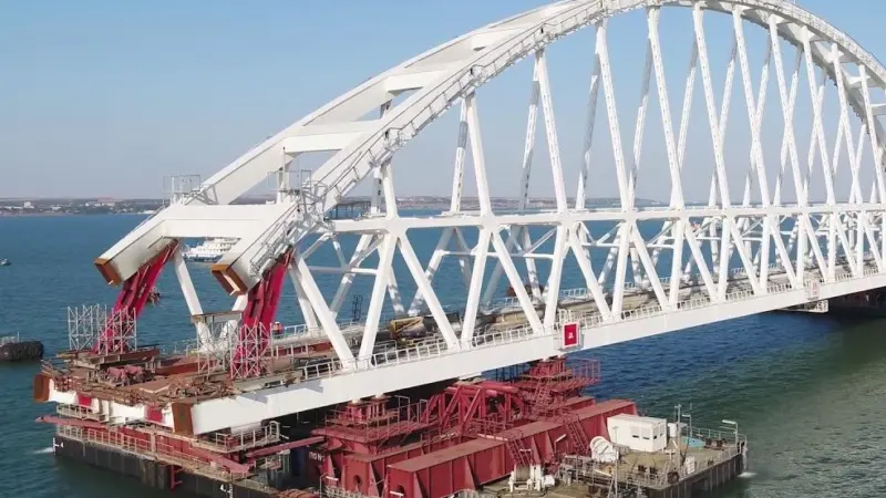 The length of each span is close to 227 metres