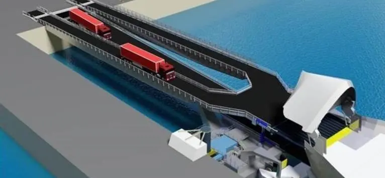 Each floating linkspan will be constructed from 1,500 tonnes of structural steel