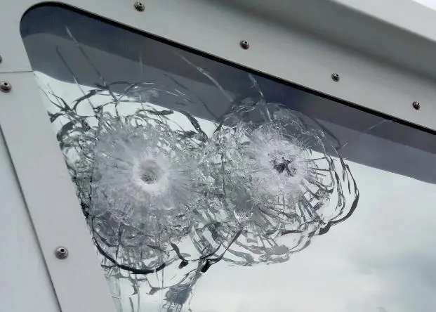 Ballistic glass in the wheelhouse windows also contributed to the positive outcome
