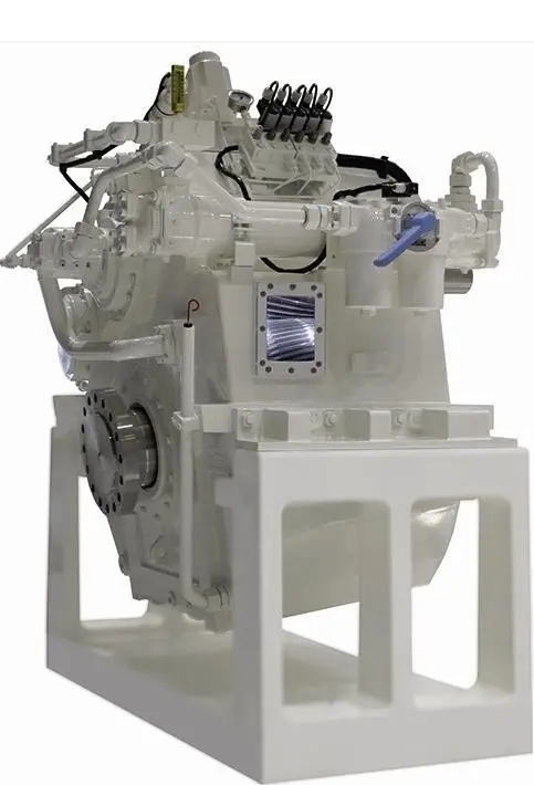 a horizontal shaft takes the drive from the engine to the gearbox and then the gearing in the gearbox changes the angle to match the requirements of the propeller shaft