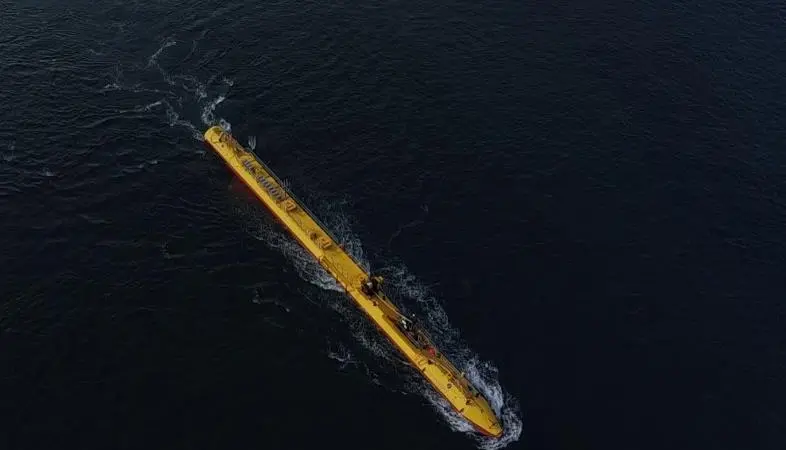 SR2000 turbine in testing at EMEC (Photo: Scotrenewables Tidal Power)