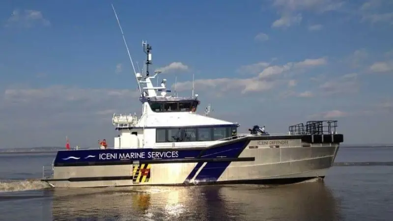 'Iceni Defender' is the third of four 23m crew transfer vessels owned and operated by Iceni