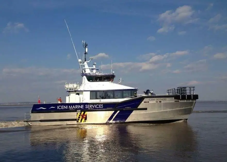 'Iceni Defender' is the third of four 23m crew transfer vessels owned and operated by Iceni
