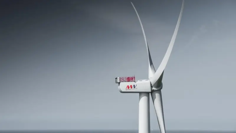 The turbine is powered by blades that are 80 metres in length with each one weighing 39 tonnes