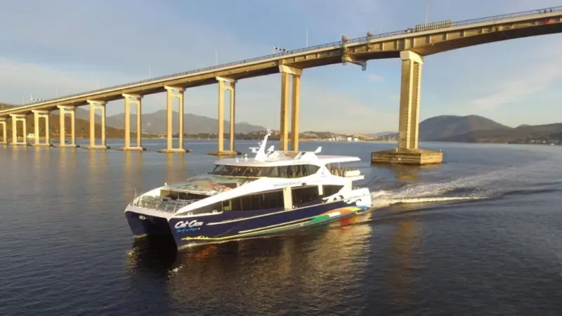 During sea trials, the 'Isle of La Digue' demonstrated a six percent fuel saving over the standard hull