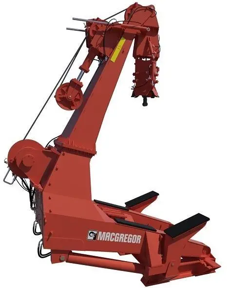 15-tonne lifting capacity HMD G150 system designed for daughter craft
