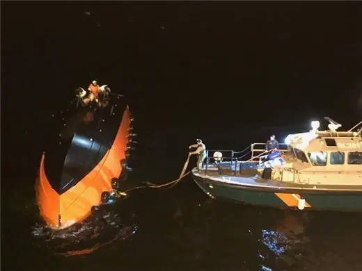 Overturned Finnpilot Pilotage vessel
