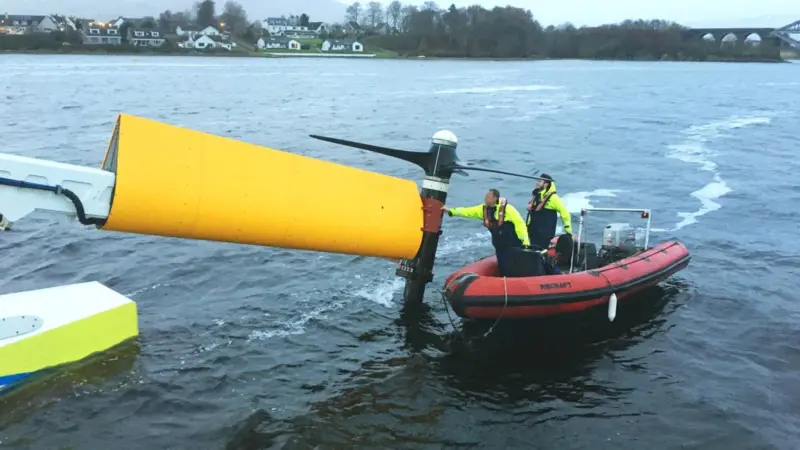 A Schottel Hydro SIT250 turbine undergoing routine inspection