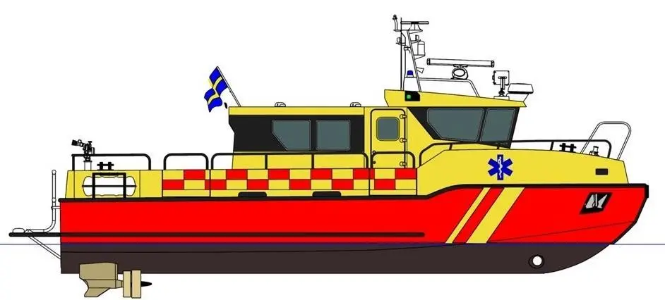 Kewatec design for an ambulance boat