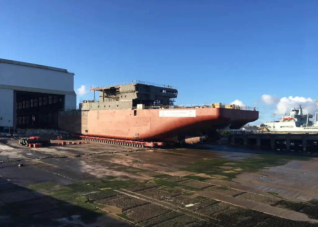ALE moved RSS David Attenborough 41m to the slipway at Cammell Laird’s shipyard in Birkenhead