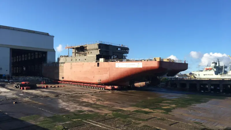 ALE moved RSS David Attenborough 41m to the slipway at Cammell Laird’s shipyard in Birkenhead