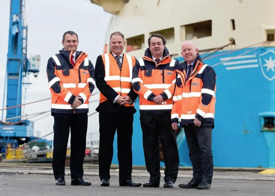 L-R Oran Robson, Finance Director (Port of Blyth); Michael Hindhaugh, Relationship Director (Lloyds Bank Commercial Banking); Geoff Hodgson, Chairman (Port of Blyth); Martin Lawlor, Chief Executive (Port of Blyth).