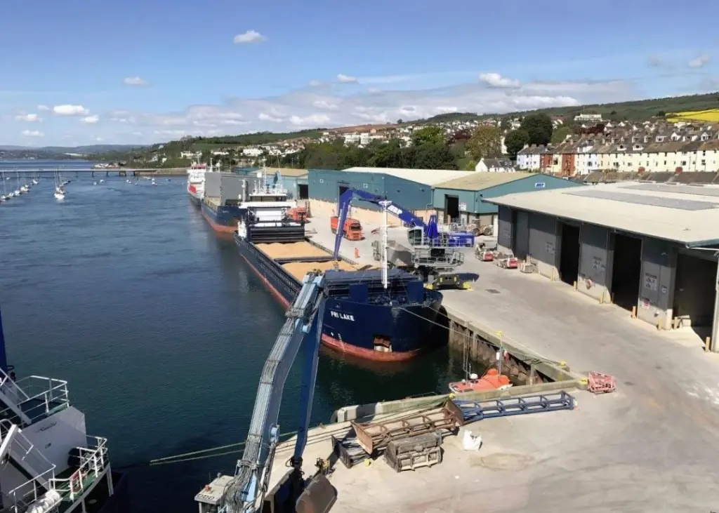 Aerial photograph of Port of Teignmouth in November 2017