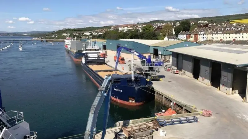 Aerial photograph of Port of Teignmouth in November 2017