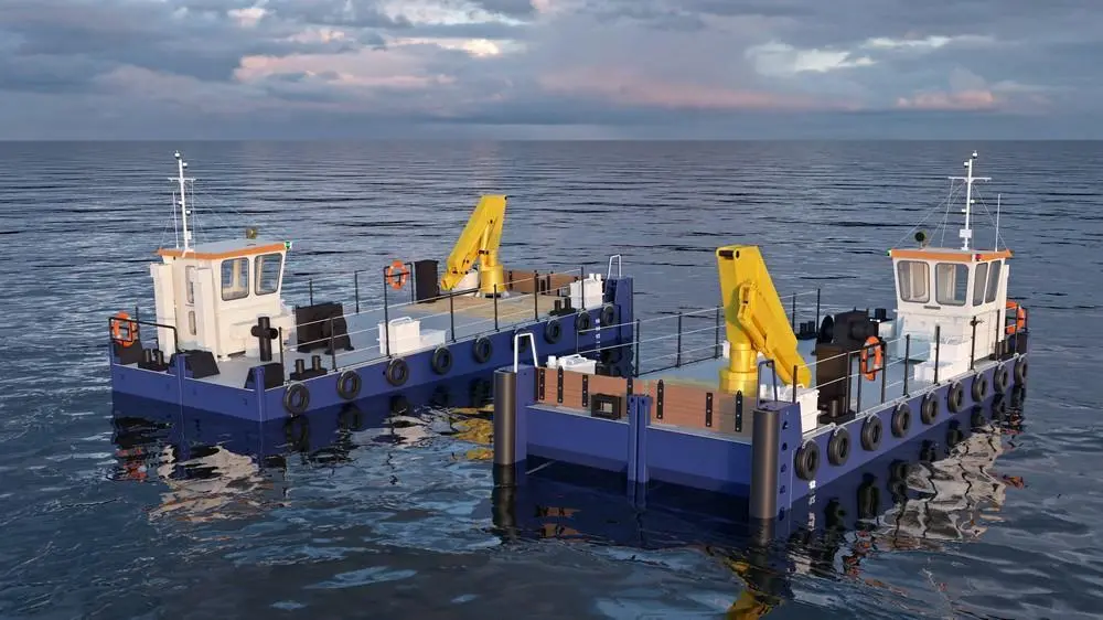 The vessels are made of standard container sized units for easy transportation anywhere in the world