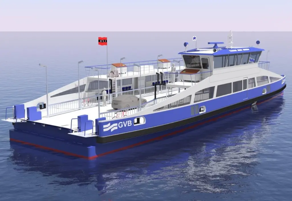 The new 41-metre long Ro-Ro ferries will replace existing vessels that currently operate on three different routes west of Amsterdam