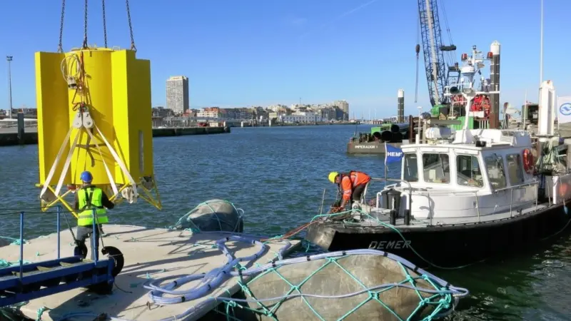 An earlier LAMWEC test deployment was conducted in Belgian waters