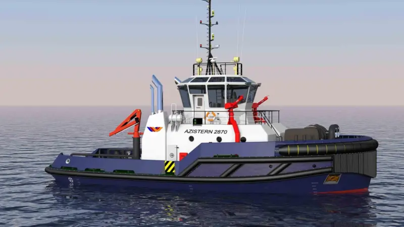 A number of deck equipment options are available with the Azistern 2870 (OSD)
