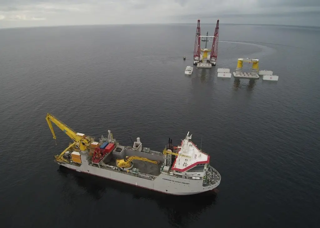 Rambiz in combination with an in-house designed ballast module set the structure down onto the seabed