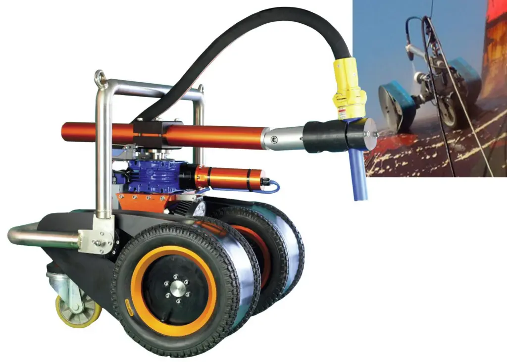 The TorboMate Crawler can even get up and around inclined surfaces