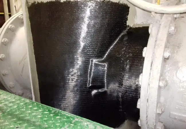 COMPA repair uses carbon fibre reinforced plastic so offers a cost and time effective alternative to traditional ship repair