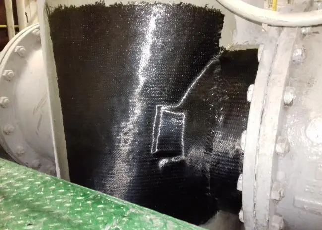 COMPA repair uses carbon fibre reinforced plastic so offers a cost and time effective alternative to traditional ship repair