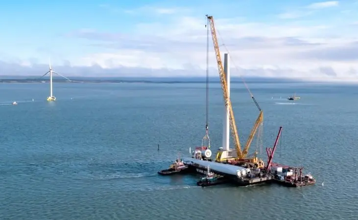 Mammoet found a solution for the installation of the four offshore wind turbines at Nissum Bredning