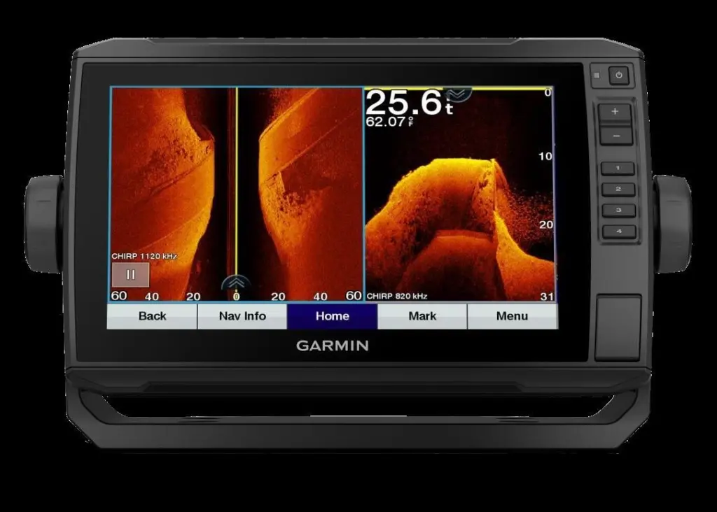 Garmin's Ultra High-Definition ClearVü and Ultra High-Definition SideVü sonar allows anglers to see up to 200 feet below the boat